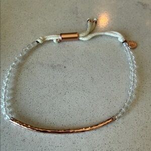 Gorjana Clear Beaded Bracelet with Rose Gold Bar